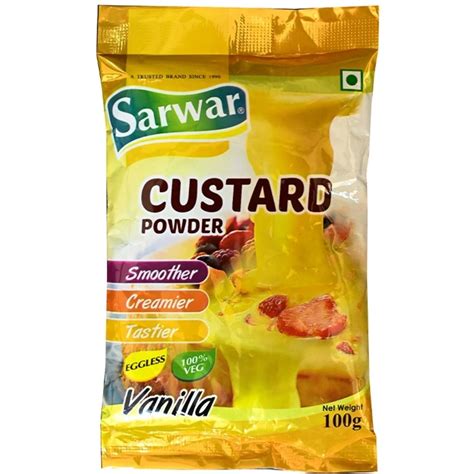 Custard Powder Vanilla (Pouch) 100 gm Sarwar – JITCO