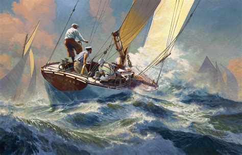 Fine Art Print of an Historic Sailboat Paintings Yacht