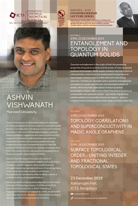 Entanglement and Topology in Quantum Solids | ICTS