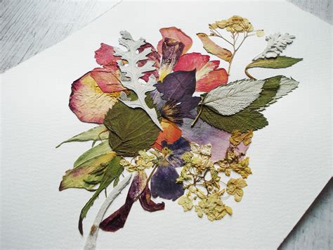 Botanical Pressed flowers art on Behance