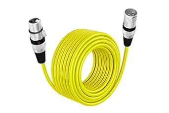 KEBILSHOP 32 Feet XLR Male to XLR Female Black Microphone Cables,10 ...