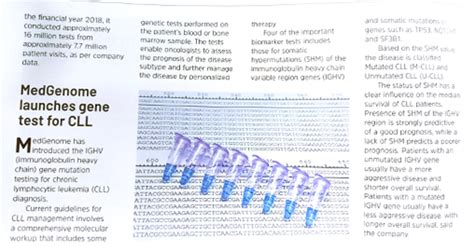 MedGenome launches gene test for CLL – Future Medicine - MedGenome ...