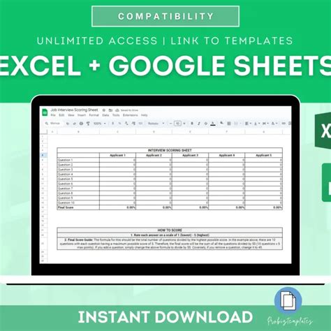 Image result for Interview Scoring Matrix Template