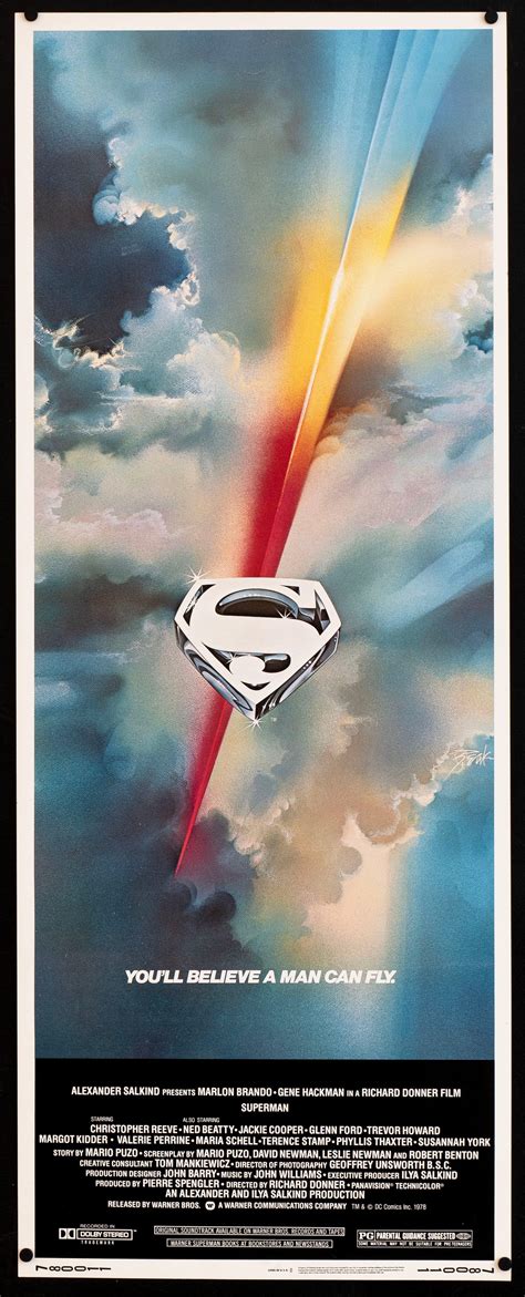 Superman Movie Poster 1978 Insert (14x36) - Film Art Gallery