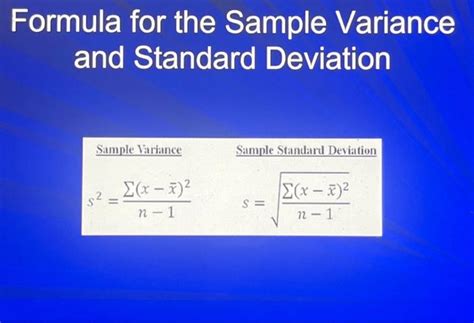 Image result for Sample Variance Statistics