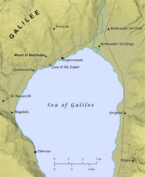 Jesus’ Ministry along the Sea of Galilee – Bible Mapper Atlas