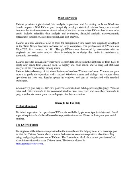 Image result for EViews Cheat Sheet