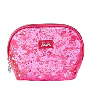 MINISO Barbie Barrel Cosmetic Bag, Rose Red, Barbie : Amazon.in: Beauty