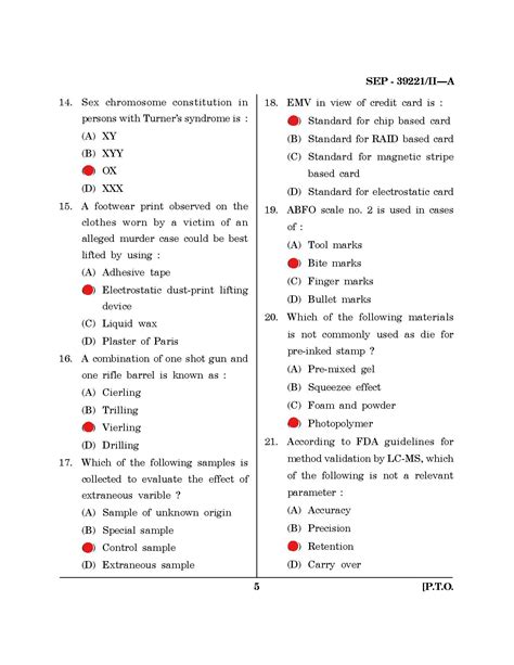 2021 Forensic Science MH SET paper 2