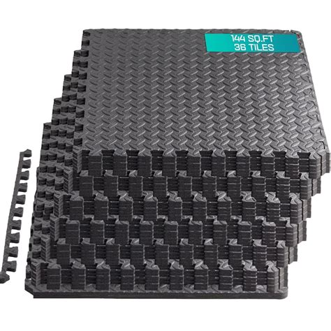 Yes4All 36 pcs Puzzle Exercise Mat for Home Gym, EVA Interlocking Foam ...