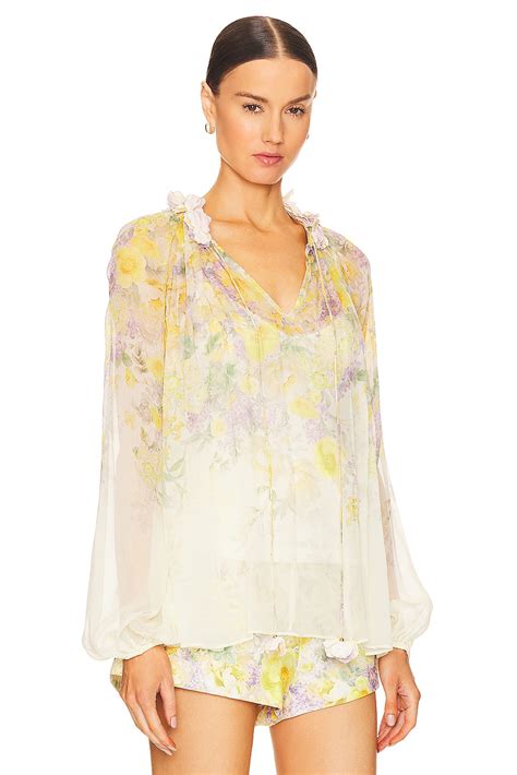 Zimmermann Harmony Billow Blouse in Citrus Garden Print | REVOLVE