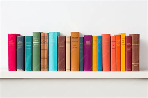Premium AI Image | Row of colorful books solated on white background