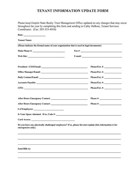 2015-2026 NY Empire State Realty Trust Tenant Information Update Form ...