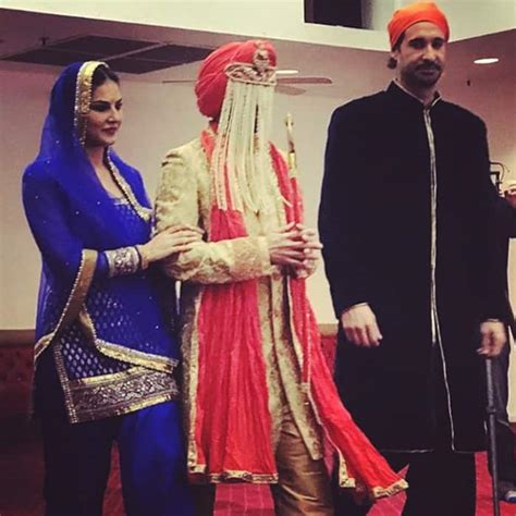 Sunny Leone with brother Sundeep Vohra