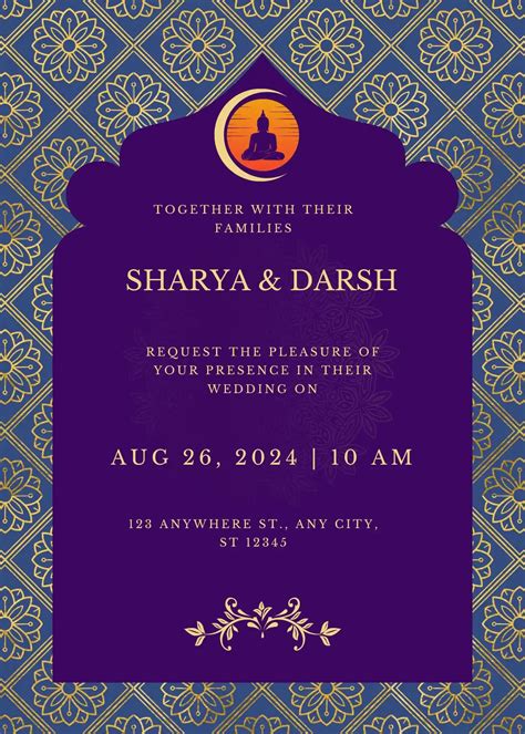 50+ Buddhist Wedding Card Invitations, Messages and Templates