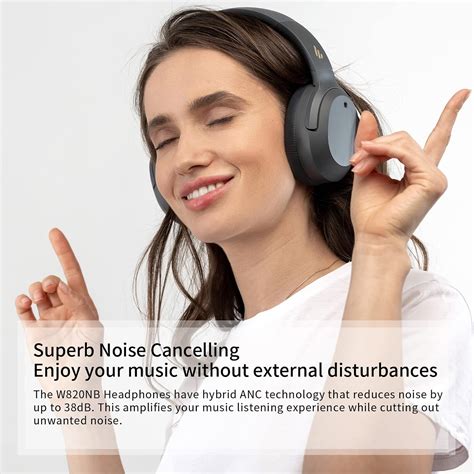 Buy EDIFIER Bluetooth Headphones with Active Noise Cancelling, 49H ...