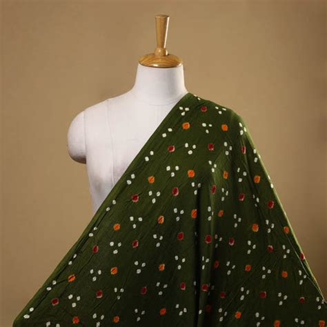 Premium Handloom Silk & Cotton Green Fabric Material | iTokri