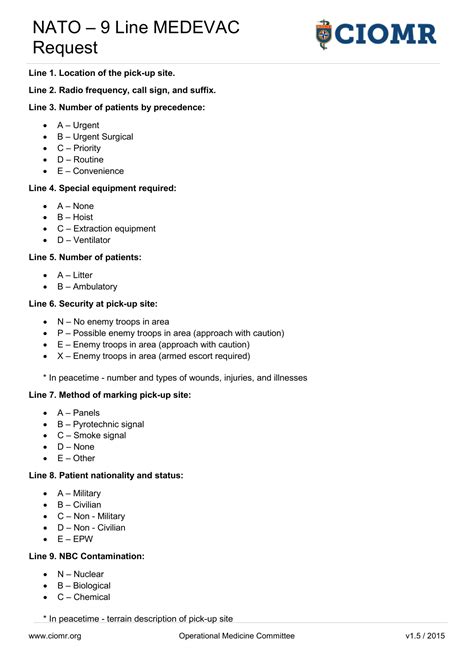 9 Line Medevac Card Printable Printable World Holidayarmy Smart Cards