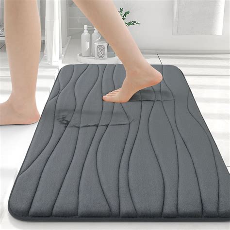 Amazon.com: YIHOUSE Memory Foam Bath Mat Cobblestone Bathroom Rugs ...