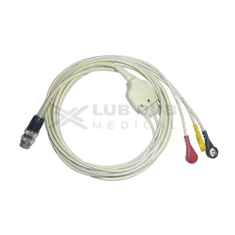 3 Lead ECG Cable | Inchem | 5 pin | Snap type - LUBDUB – LubdubBazaar