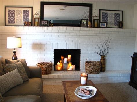All in the family room—painted brick fireplace | Painting brick ...