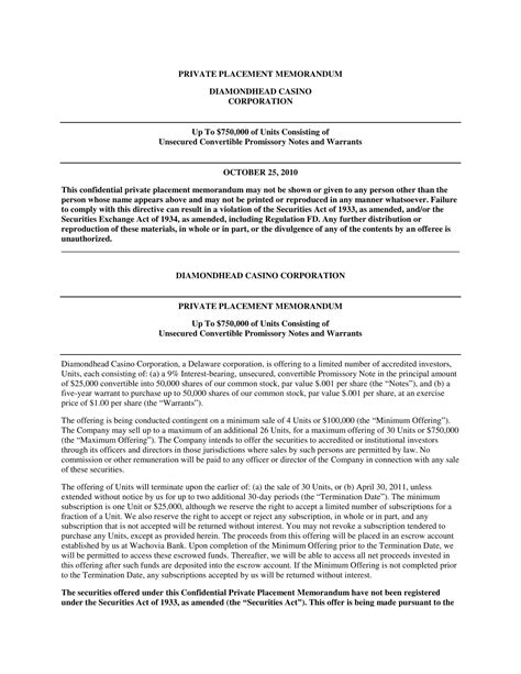 Free Printable Private Placement Memorandum Templates [Word, PDF]