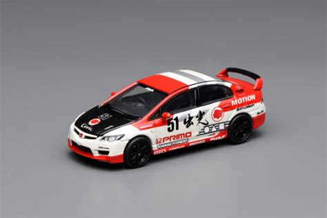 Motorhelix 1:64 Honda Civic Type-R FD2 Idemitsu Motion Livery - Racing ...