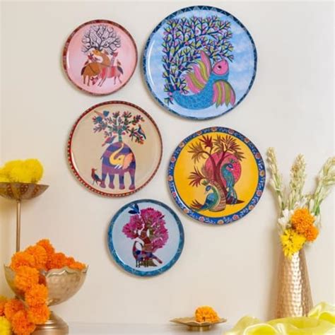Buy RITUALISTIC Iron Slice Of Life Wall Plates Set Of 5 | Wall Arts For ...