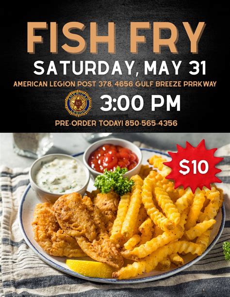 Fish Fry at American Legion Post 378, 4656 Gulf Breeze Pkwy, Gulf ...