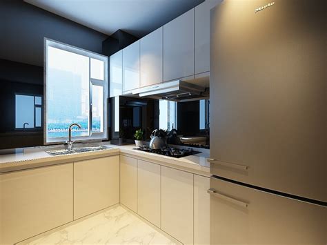 白色简约厨房效果图图片素材-正版创意图片500989972-摄图网