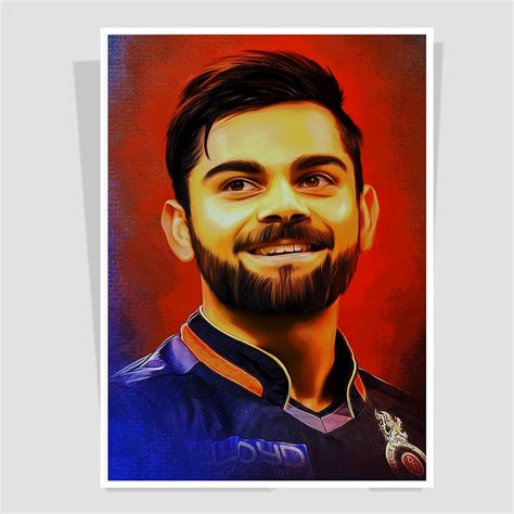 Art Bundle Virat Kohli Cricketer Unframed Poster for Wall Decor ...
