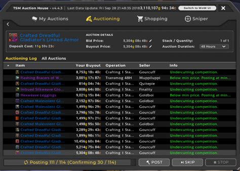 Image result for TSM Auctioning Operations String