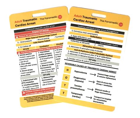 Australian Paramedic Traumatic Cardiac Arrest Reference Card — The ...