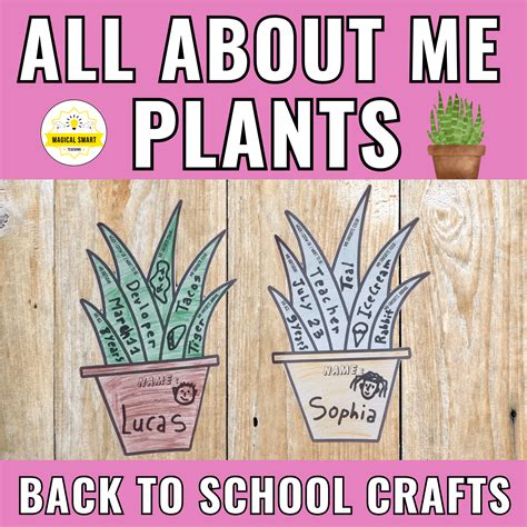 All About Me Flower Pot Plant First Day Of School Get To Know You ...