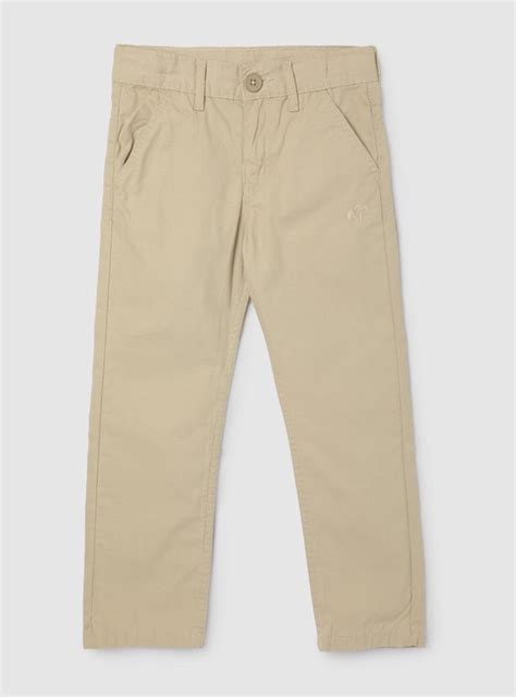 Buy Boys Solid Flat Front Trousers Online at just Rs. 599.0 ...