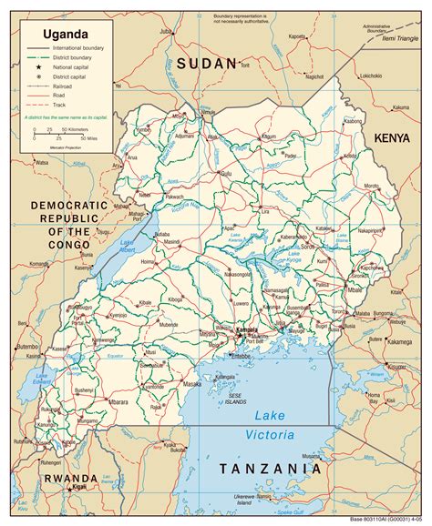 Uganda Map Africa Uganda District Maps / Map Of Uganda Showing The