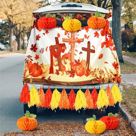 Amazon.com: Preboun 31 Pcs Christian Halloween Trunk or Treat Car ...