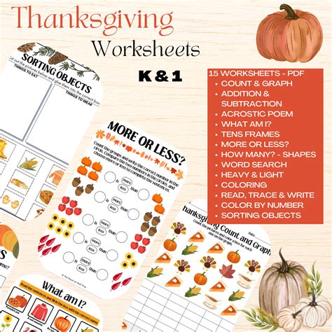 Image result for First Grade Thanksgiving Math Worksheets