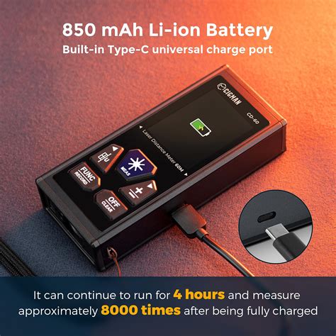 CIGMAN Dual Laser Distance Meter 393ft/120M Bilateral Laser Measurement ...