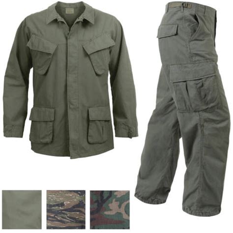 Buy Vietnam Jungle Fatigues Military Uniform Vintage Army BDU Ripstop ...