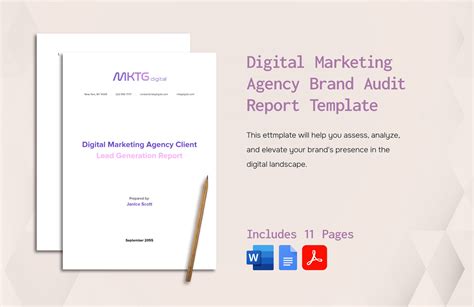 Digital Marketing Agency Monthly Marketing Report Template in Word, PDF ...