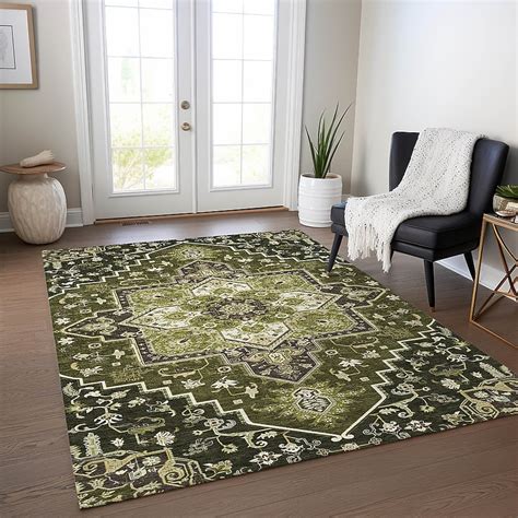 Addison Rugs Chantille ACN1036OL 8 x 10 (ft) Loomed Polyester Olive ...