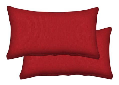 Honeycomb Outdoor Lumbar Toss Pillow Set, 20" W x 12" L, Textured Solid ...