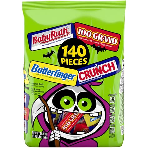 Buy 140 Count, Butterfinger, CRUNCH, Baby Ruth and 100 Grand, Assorted ...