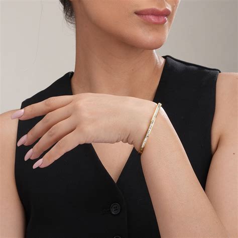 Sparkling Line Bangle Bracelet – PALMONAS