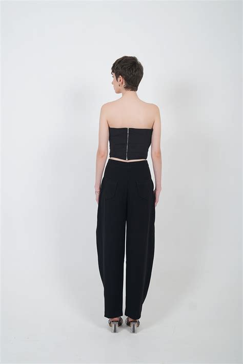 NOIR BARREL LEG PANTS – the-dapper-lady.com