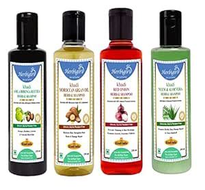 Buy Herbigiri Khadi Amla Bhringa Reetha, Moroccan Argan Oil, Red Onion ...