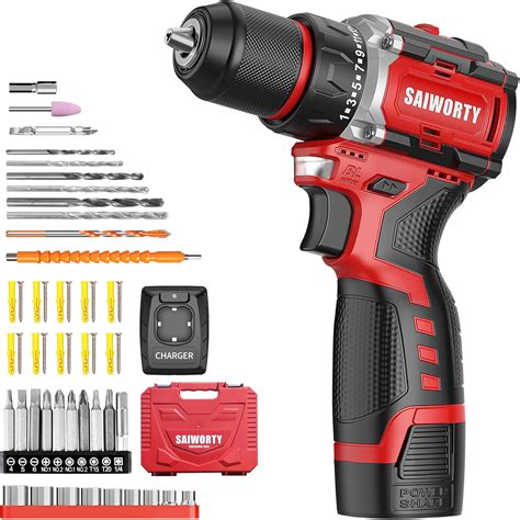 16V Power Drill Set, Cordless Electric Drill with Battery & Charger, 3/ ...
