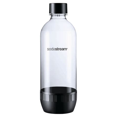 SodaStream 1L Black Dishwasher Safe Water Sparkling Bottles, Reusable ...