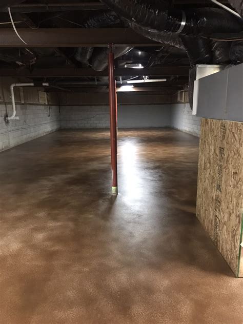 Stained Concrete Basement Floor Ideas